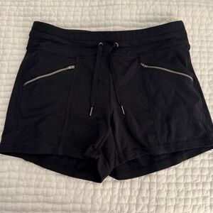 Athleta Black Athletic Shorts with Drawstring Waistband